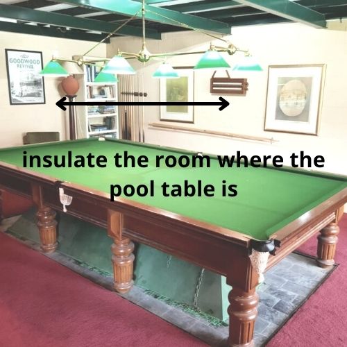 insulate the pool table game room