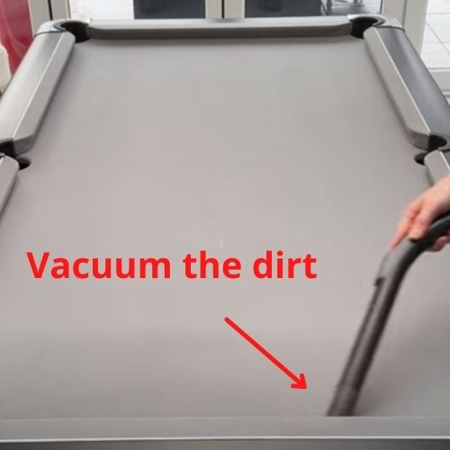 Vacuum the pool table