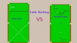 pool table marking vs snooker table marking